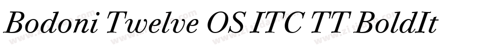 Bodoni Twelve OS ITC TT BoldIta字体转换